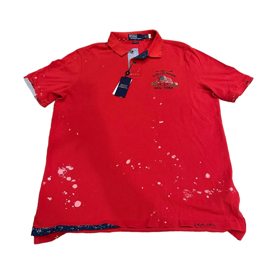 Polo Ralph Lauren Classic-Fit Mesh Graphic Shot-Sleeve NWT Large Soft Cotton - Picture 9 of 13